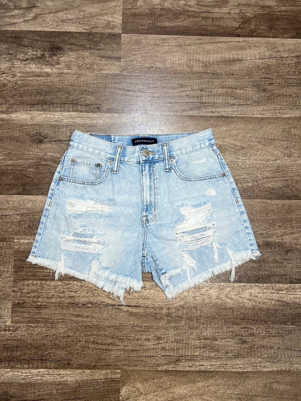 Aeropostale High-Rise Distressed Cut-Off Denim Shorts | Size 6
